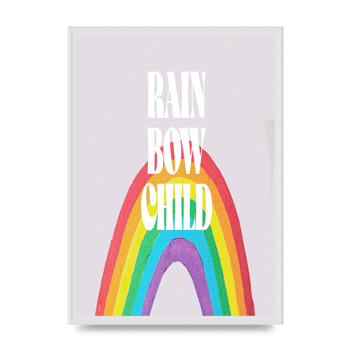 Rainbow Child Printed Poster - A2 framed