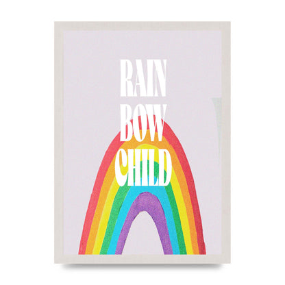 Rainbow Child Printed Poster - A3 framed