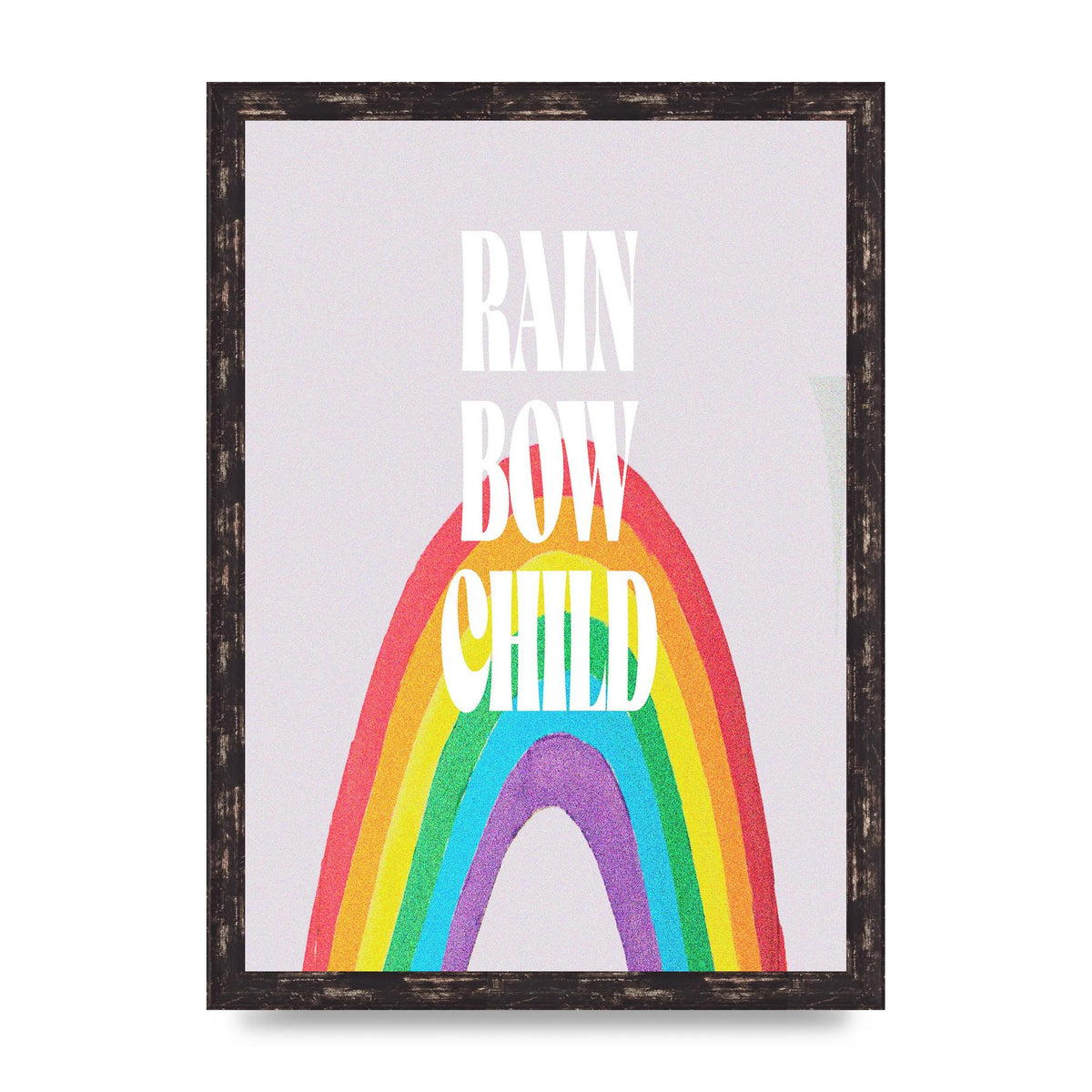 Rainbow Child Printed Poster - A3 framed