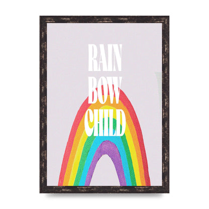 Rainbow Child Printed Poster - A3 framed