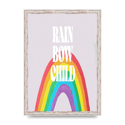 Rainbow Child Printed Poster - A3 framed