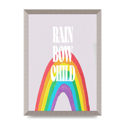 Rainbow Child Printed Poster - A3 framed