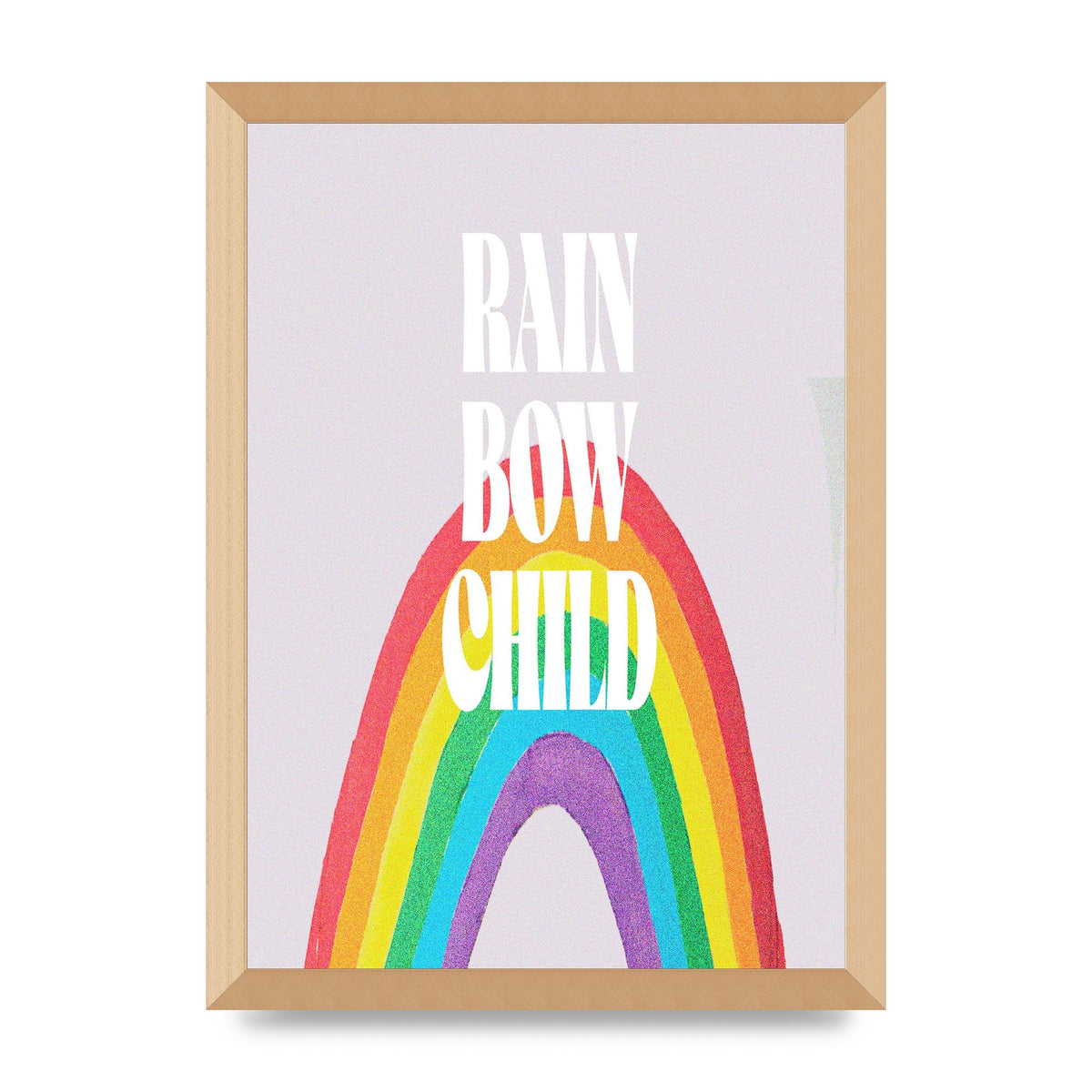 Rainbow Child Printed Poster - A3 framed