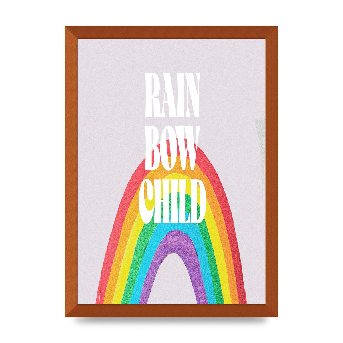Rainbow Child Printed Poster - A3 framed