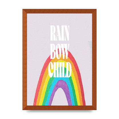 Rainbow Child Printed Poster - A3 framed