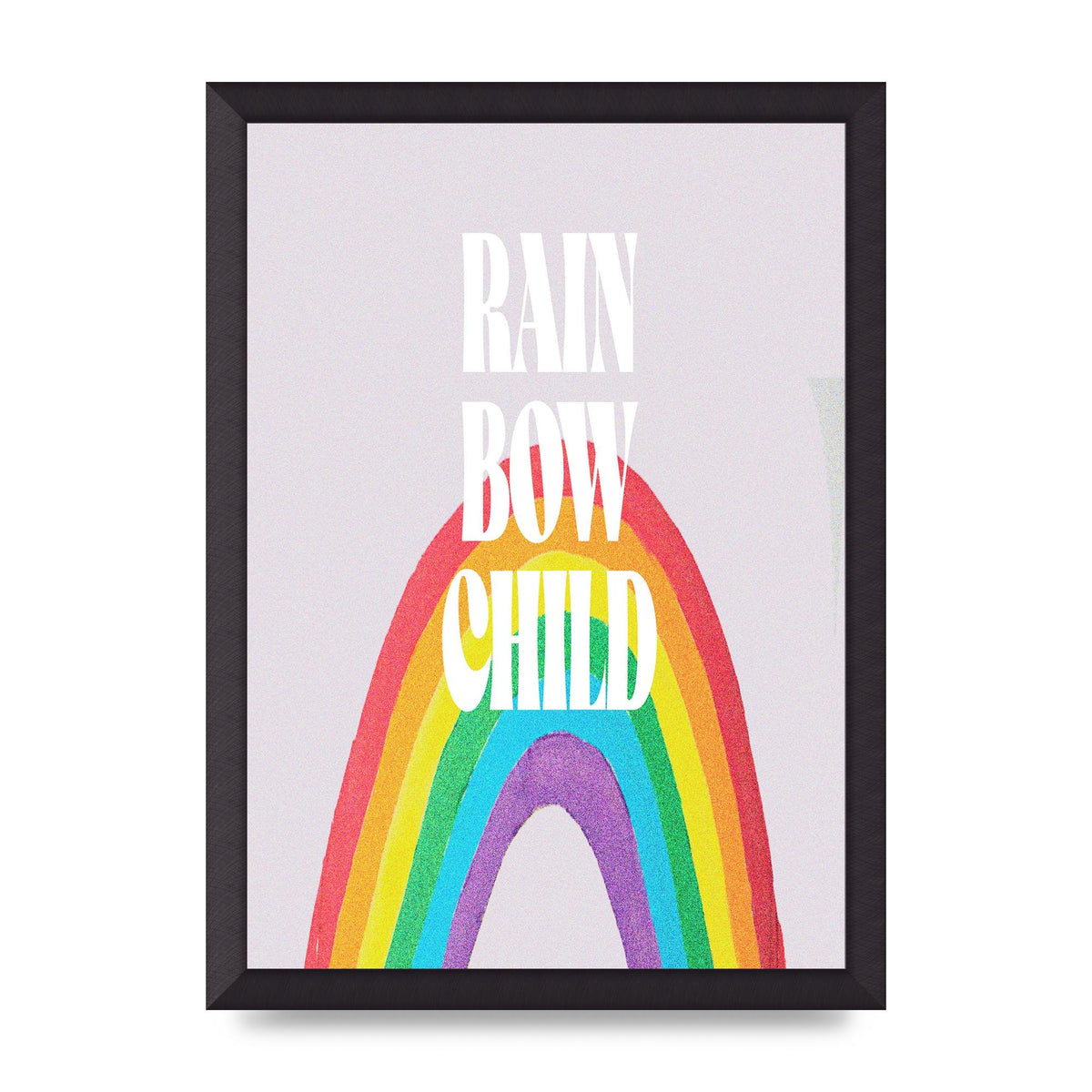 Rainbow Child Printed Poster - A3 framed
