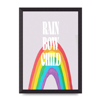 Rainbow Child Printed Poster - A3 framed