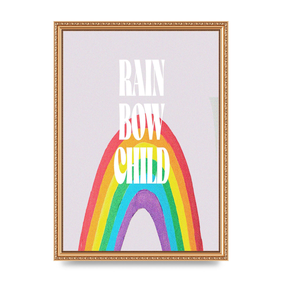 Rainbow Child Printed Poster - A3 framed