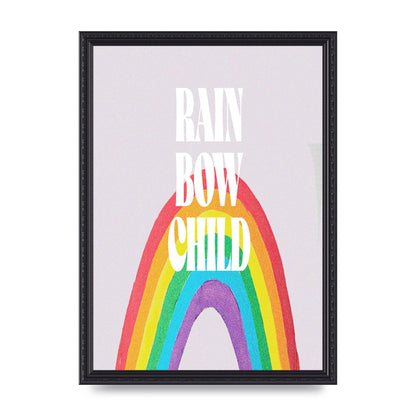 Rainbow Child Printed Poster - A3 framed