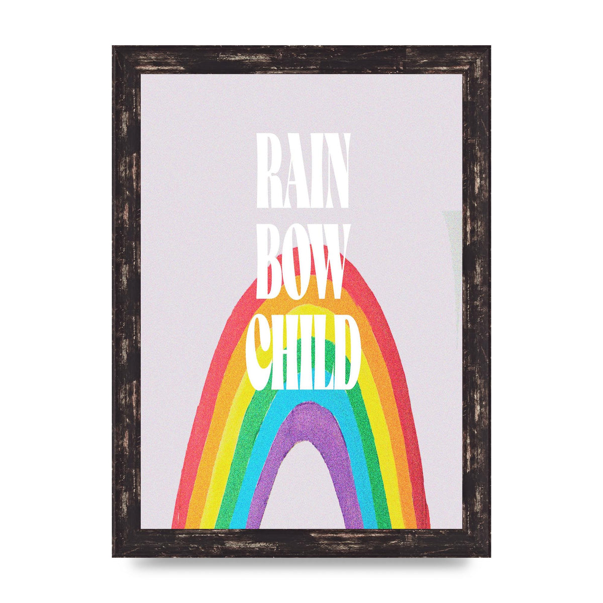 Rainbow Child Printed Poster - A4 framed