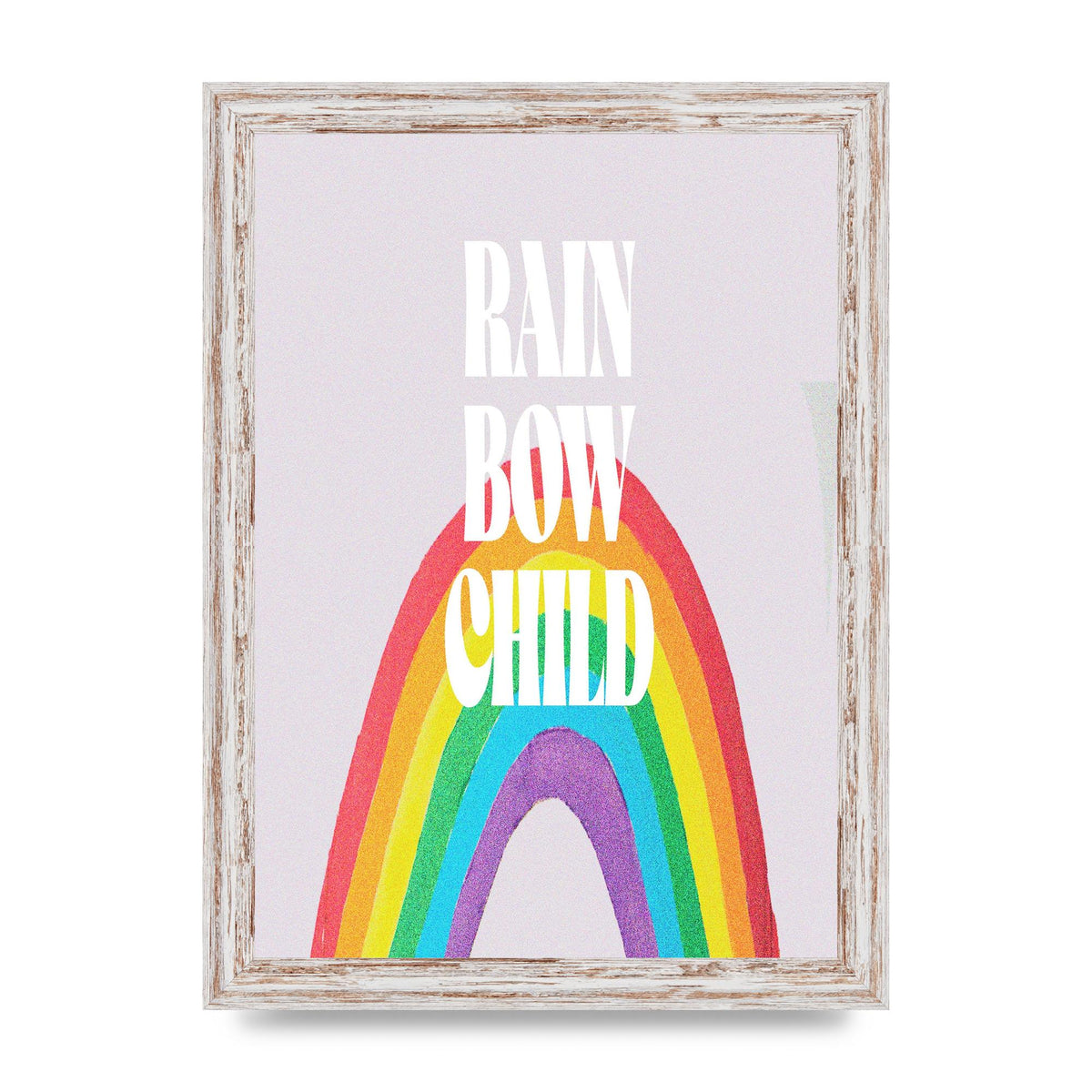 Rainbow Child Printed Poster - A4 framed
