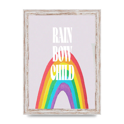 Rainbow Child Printed Poster - A4 framed