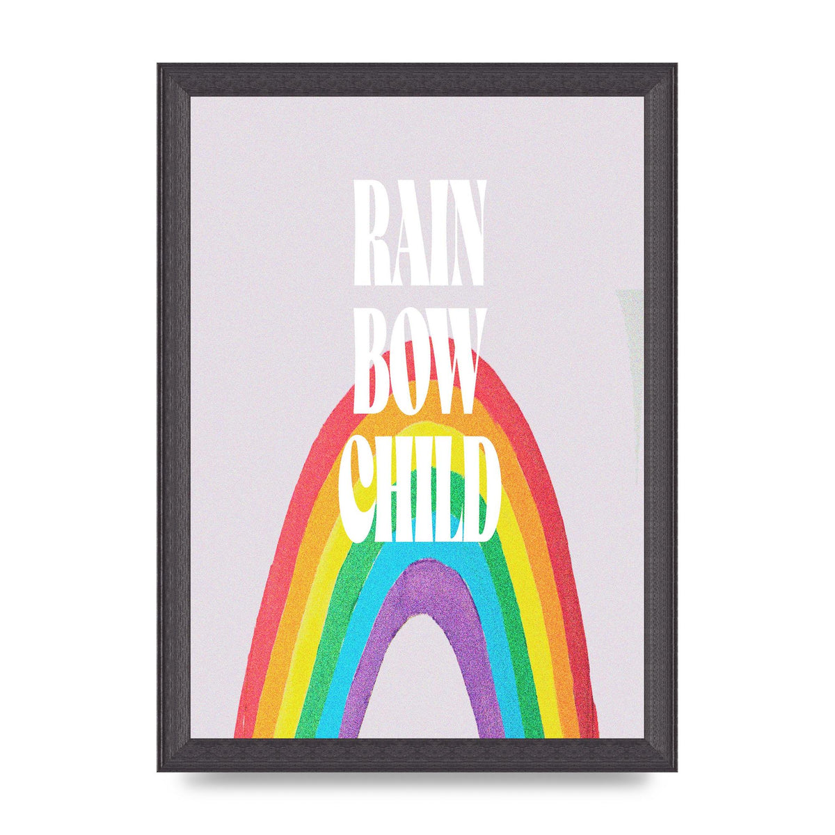 Rainbow Child Printed Poster - A4 framed