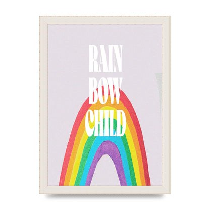 Rainbow Child Printed Poster - A4 framed