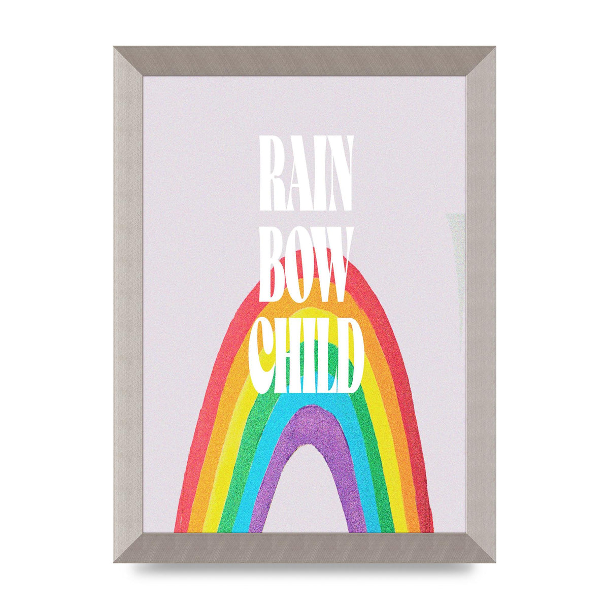 Rainbow Child Printed Poster - A4 framed