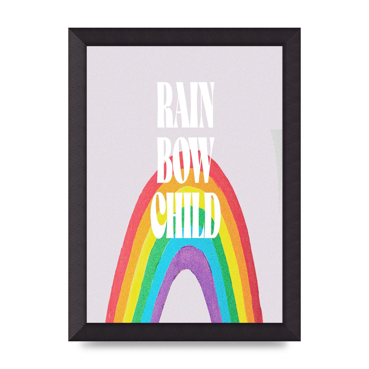 Rainbow Child Printed Poster - A4 framed