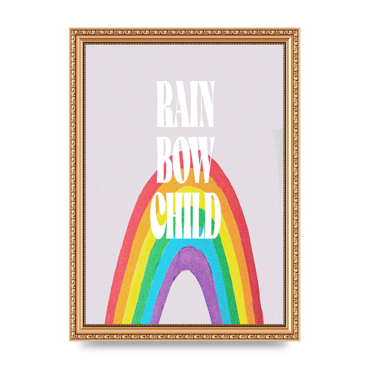 Rainbow Child Printed Poster - A4 framed