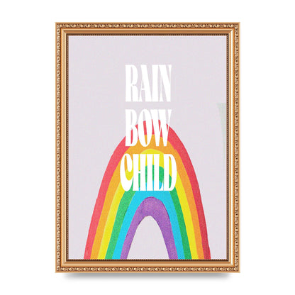 Rainbow Child Printed Poster - A4 framed