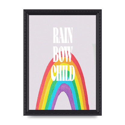 Rainbow Child Printed Poster - A4 framed