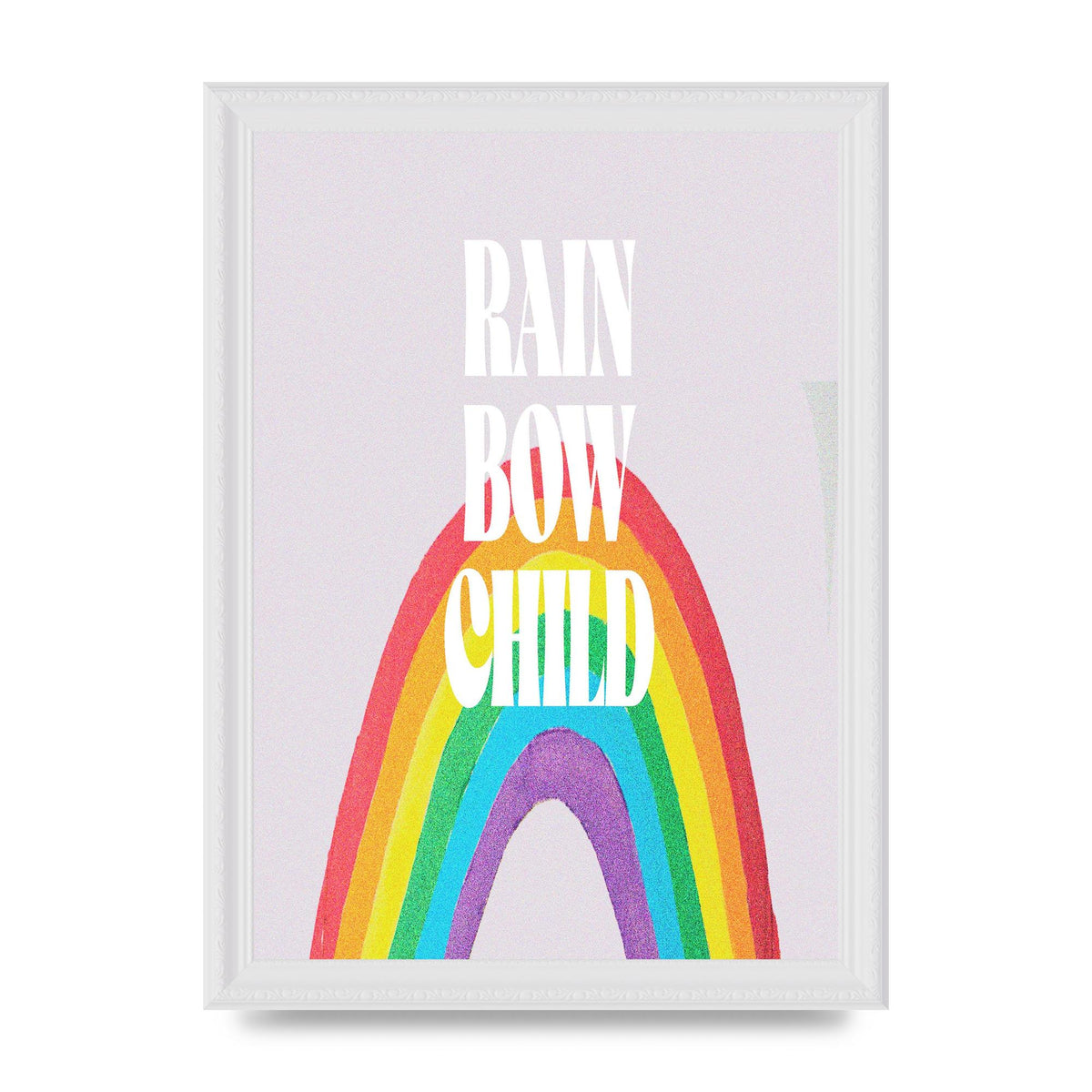 Rainbow Child Printed Poster - A4 framed