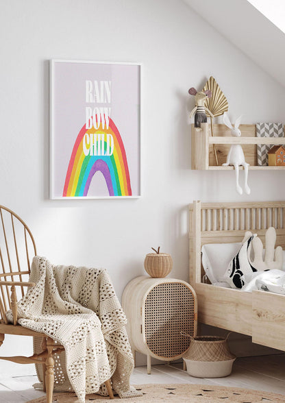 Rainbow Child Printed Poster - nursery 1