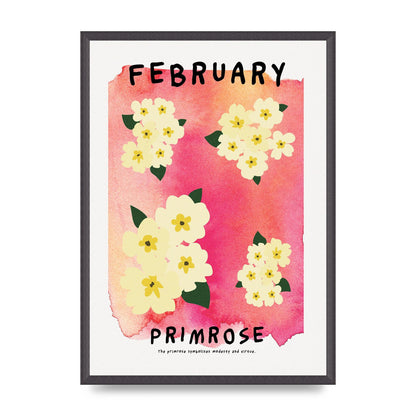 Birth Month Flower Series February Art For The Home - A2 framed