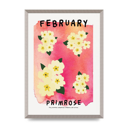 Birth Month Flower Series February Art For The Home - A2 framed