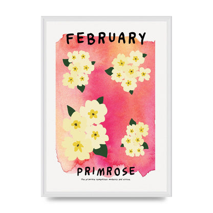 Birth Month Flower Series February Art For The Home - A2 framed