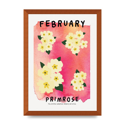 Birth Month Flower Series February Art For The Home - A3 framed