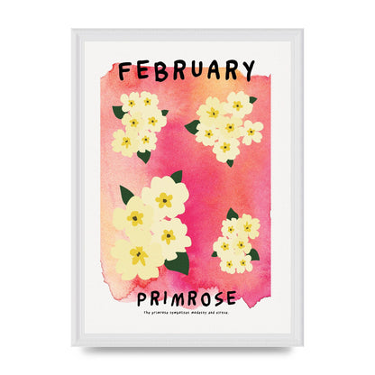 Birth Month Flower Series February Art For The Home - A3 framed