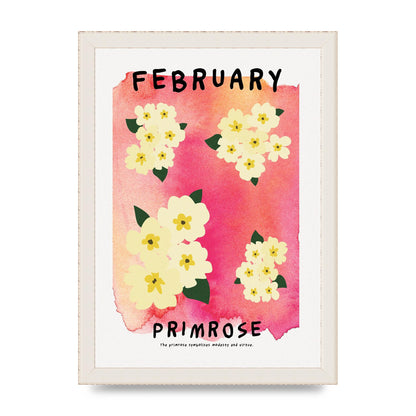 Birth Month Flower Series February Art For The Home - A4 framed