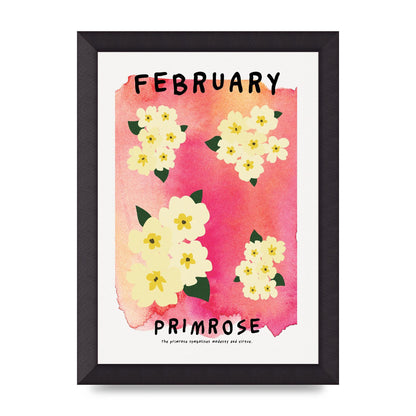 Birth Month Flower Series February Art For The Home - A4 framed