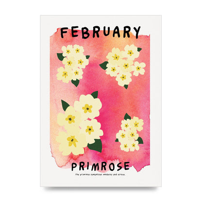 Birth Month Flower Series February Art For The Home - unframed print
