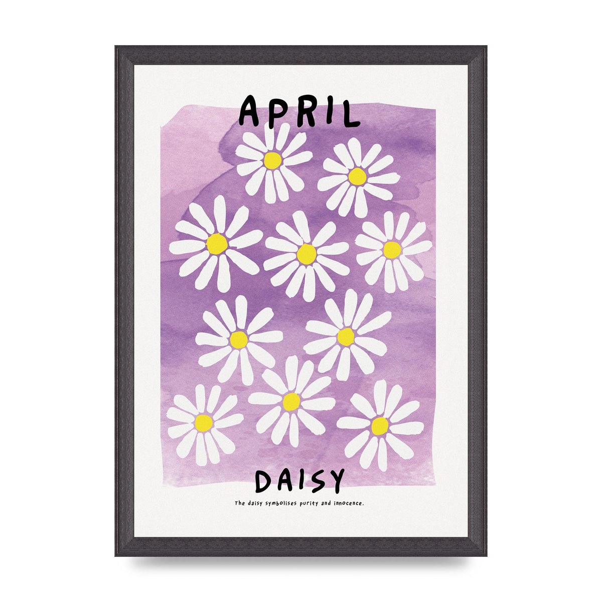 Birth Month Flower Series April Wall Art - A3 framed