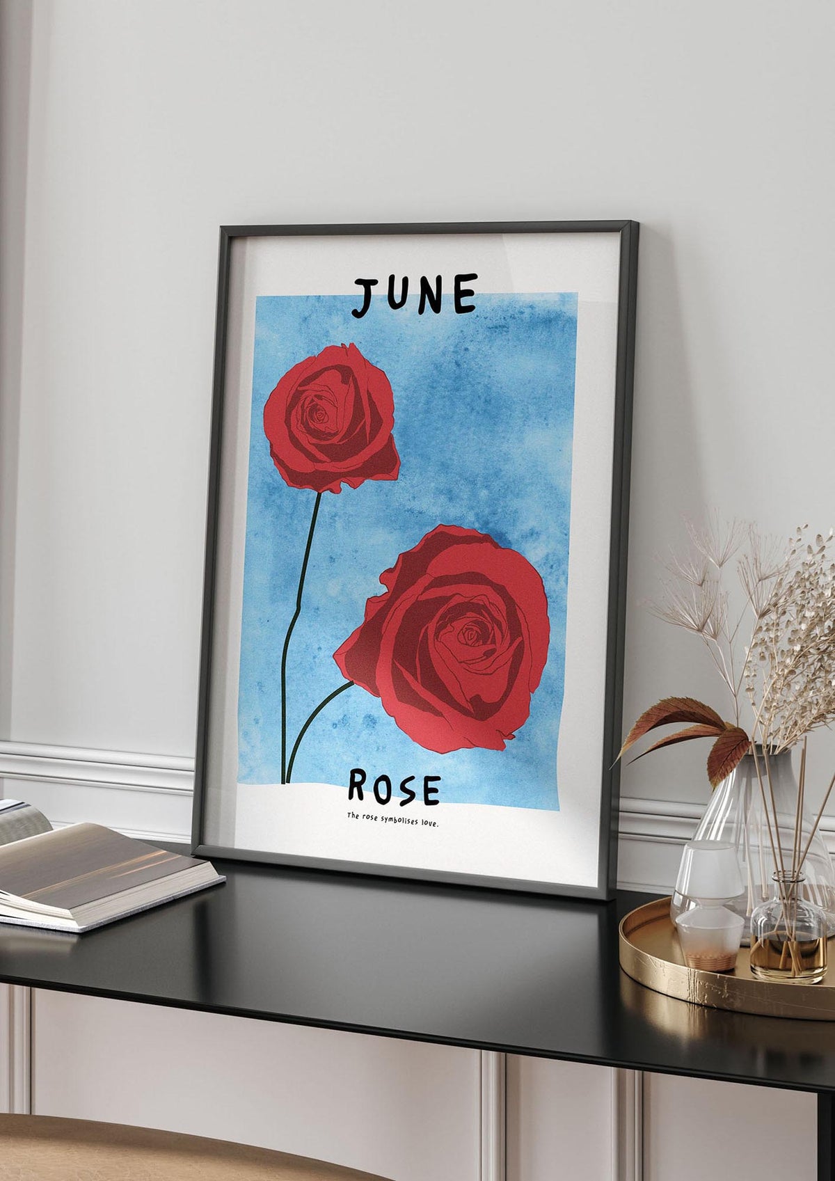 Birth Month Flower Series June Printed Poster - living room 4