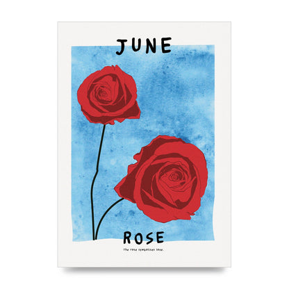 Birth Month Flower Series June Printed Poster - unframed print