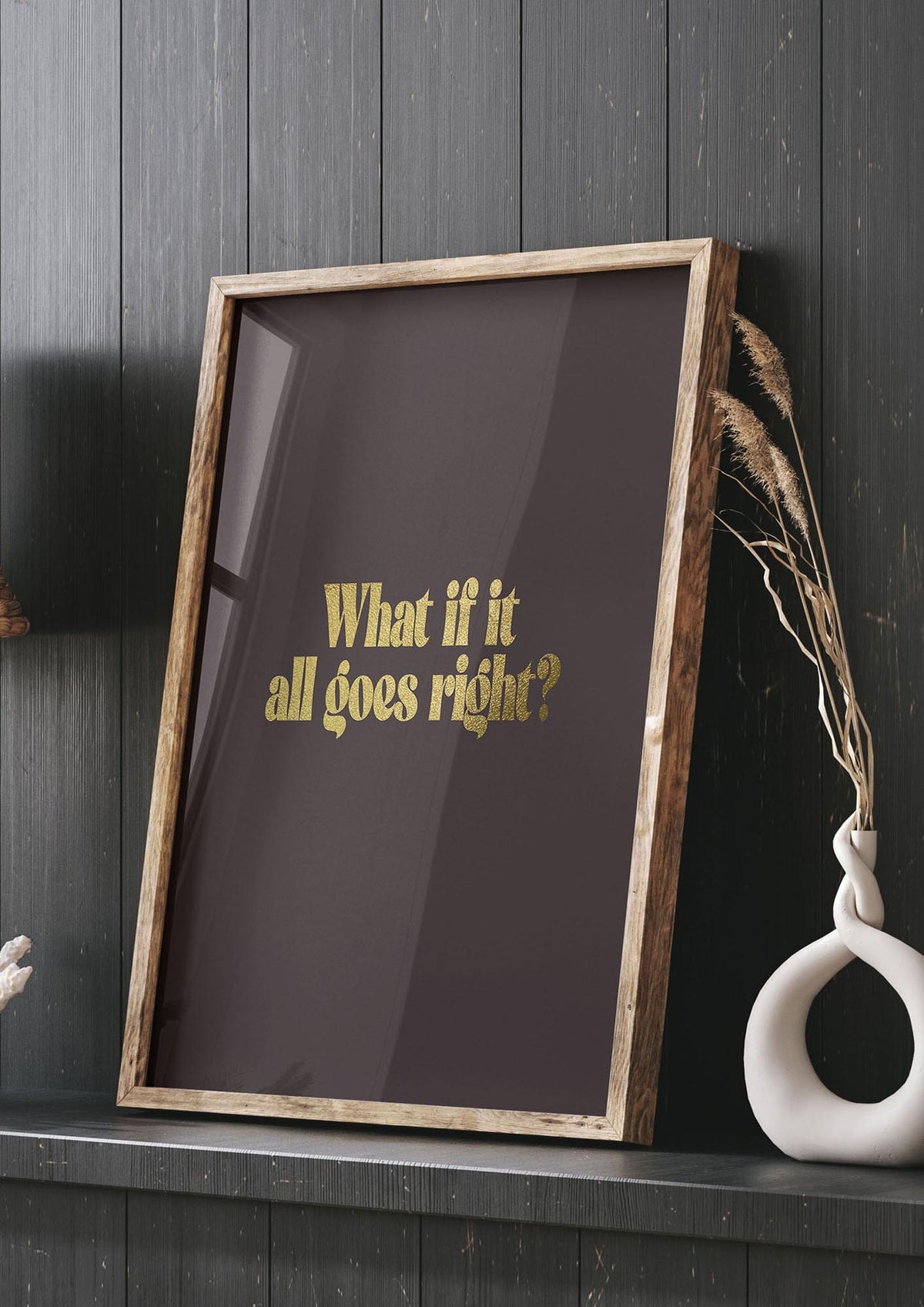 Gold Inspirational Quote All Goes Right" Wall Art - living room 3