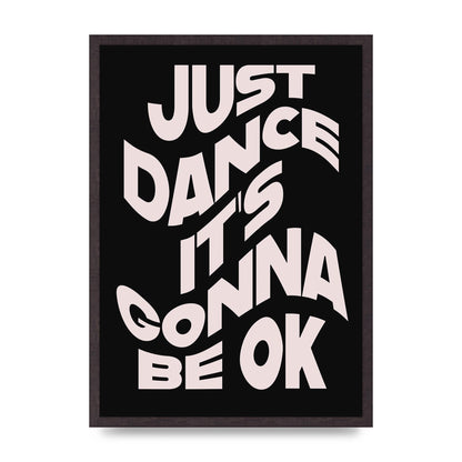 Just Dance Black Pink Wave" Printed Poster - A2 framed