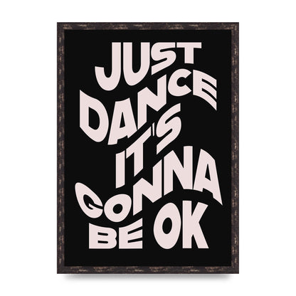 Just Dance Black Pink Wave" Printed Poster - A2 framed