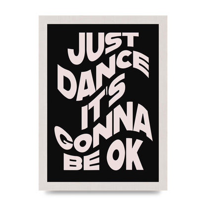 Just Dance Black Pink Wave" Printed Poster - A4 framed