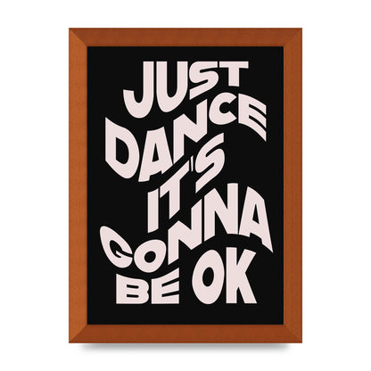 Just Dance Black Pink Wave" Printed Poster - A4 framed