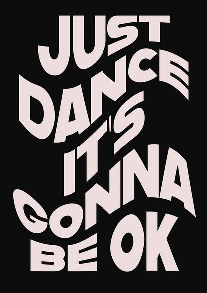 Just Dance Black Pink Wave" Printed Poster - detail