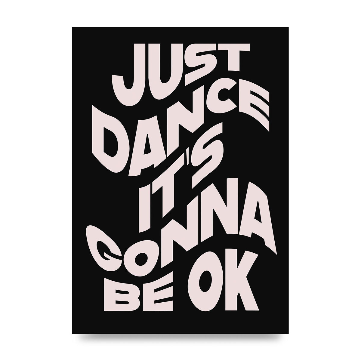 Just Dance Black Pink Wave" Printed Poster - unframed print