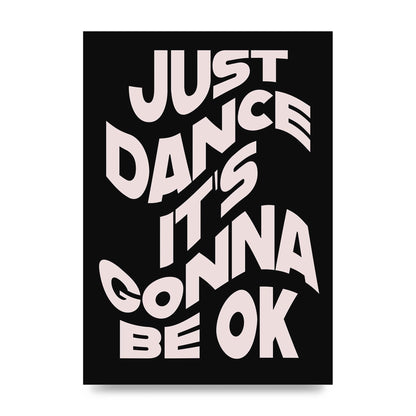 Just Dance Black Pink Wave" Printed Poster - unframed print