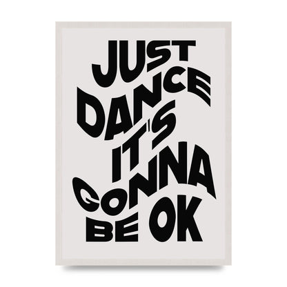 Just Dance Black White Wave" Wall Art - A2 framed