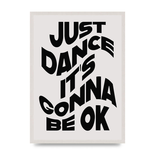 Just Dance Black White Wave" Wall Art - A2 framed