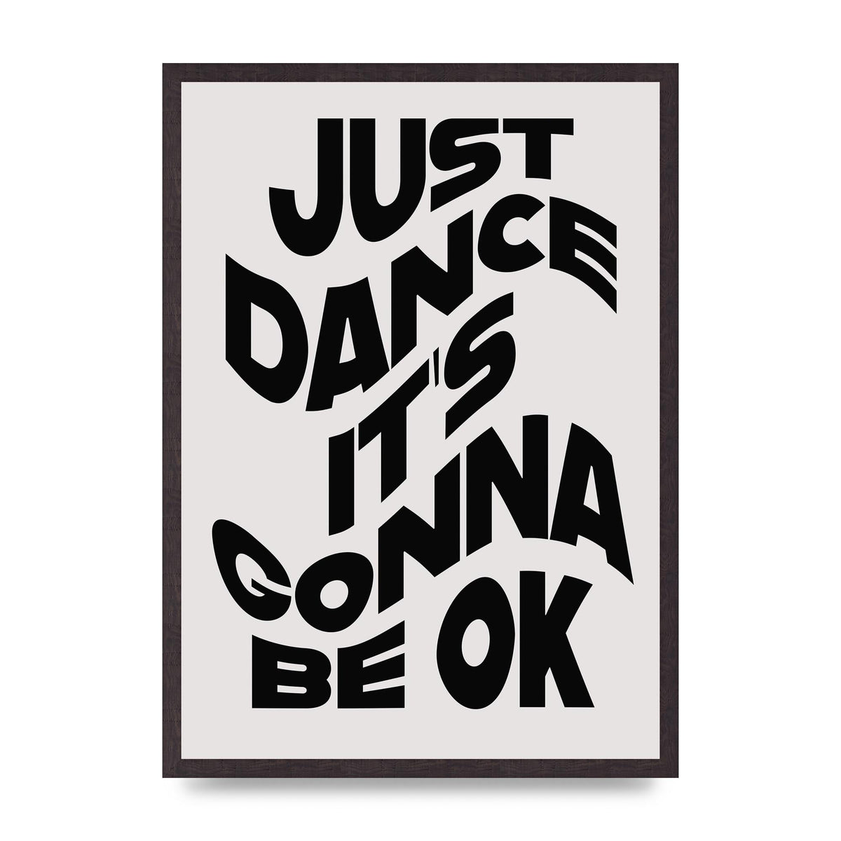 Just Dance Black White Wave" Wall Art - A2 framed