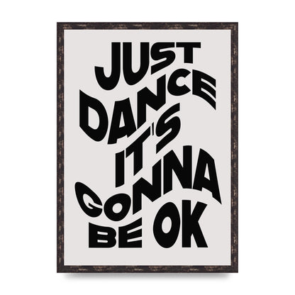 Just Dance Black White Wave" Wall Art - A2 framed
