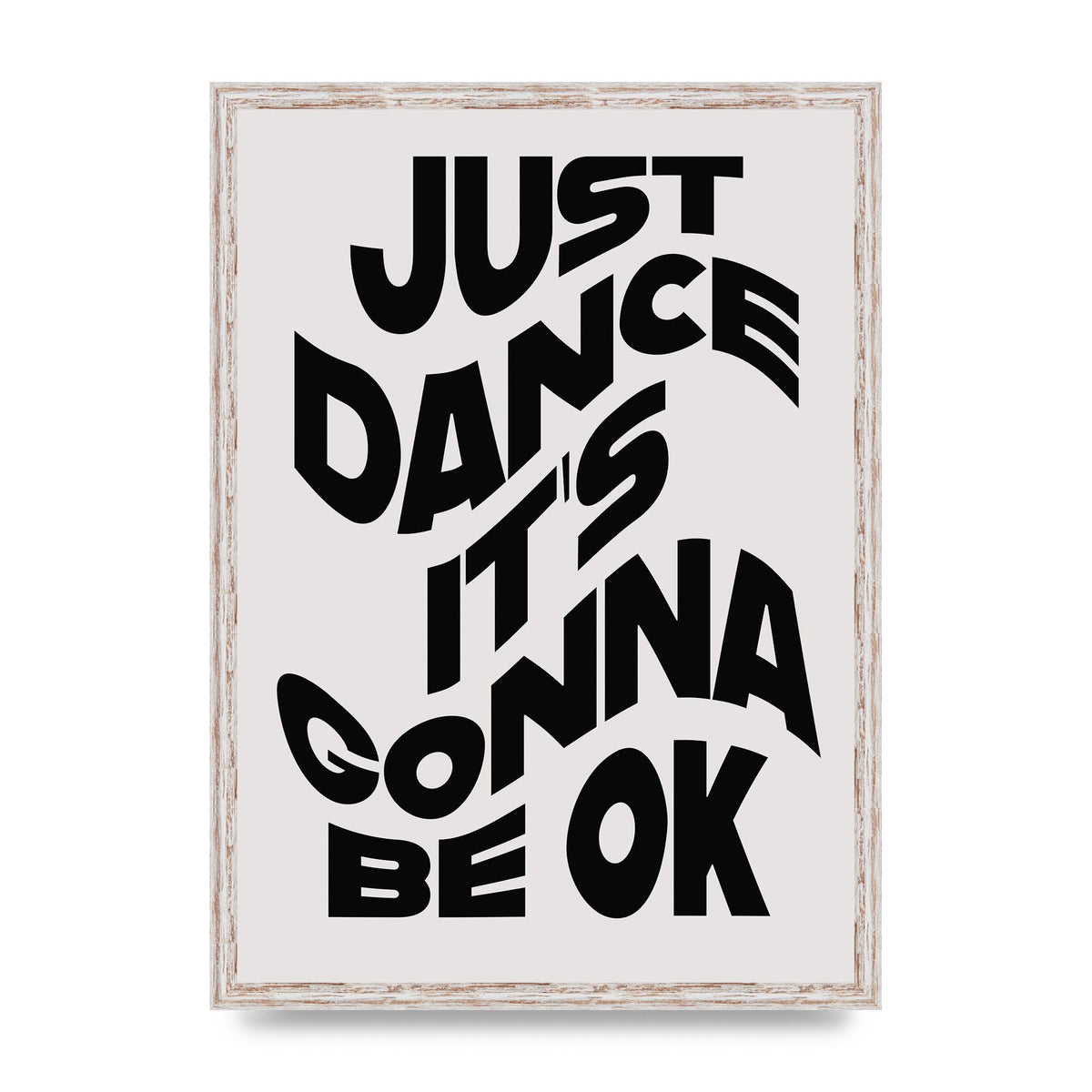 Just Dance Black White Wave" Wall Art - A2 framed