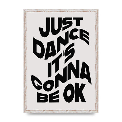 Just Dance Black White Wave" Wall Art - A2 framed
